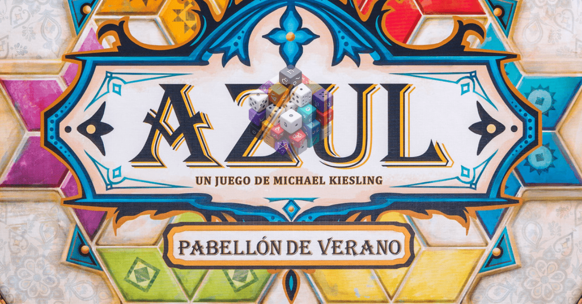 juego de mesa azul pabellón de verano