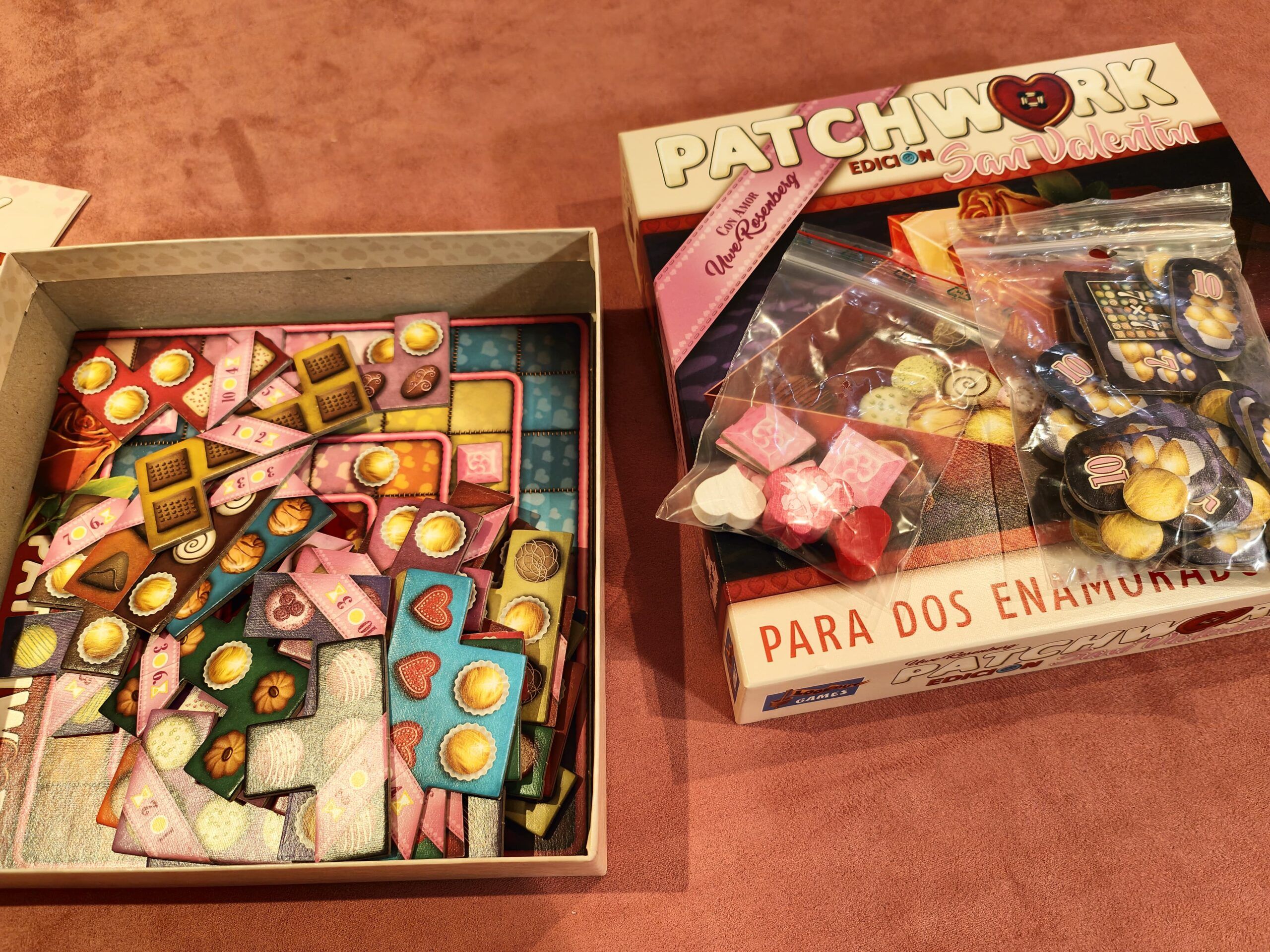 contenido de la caja de patchwork san valentin